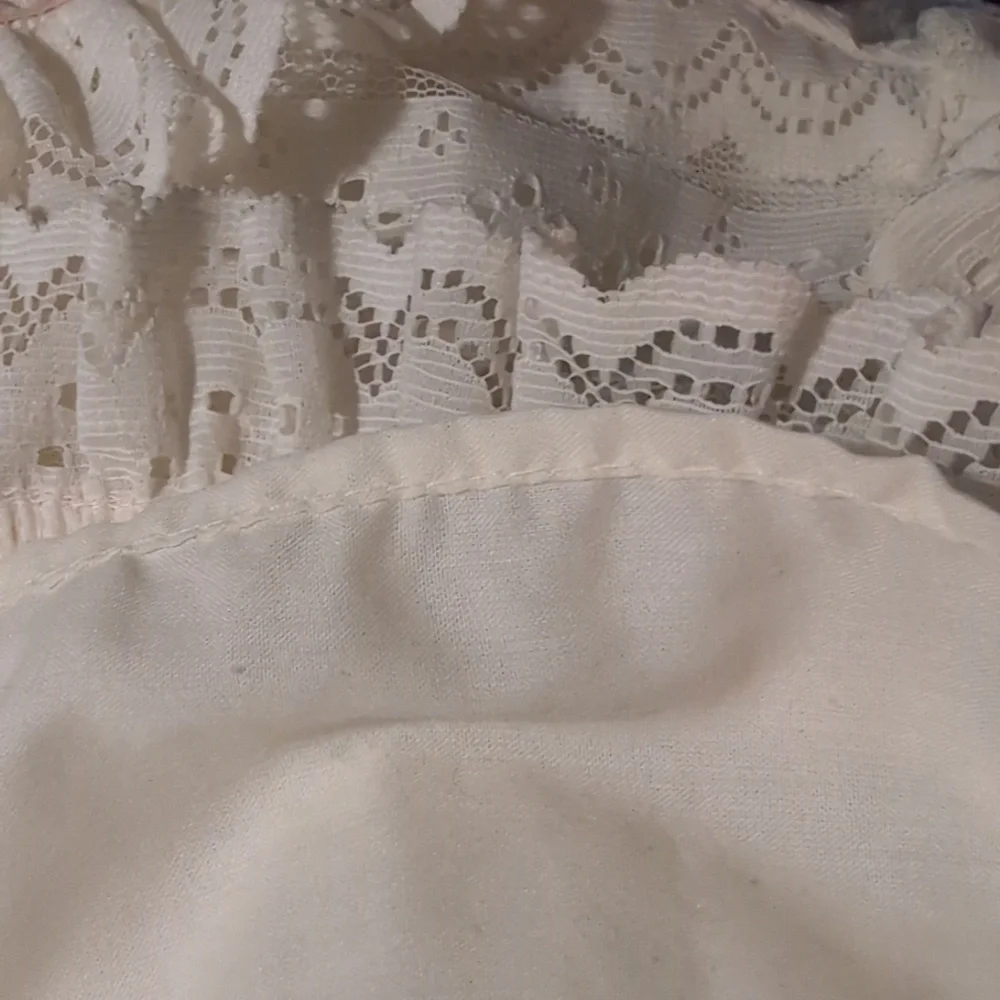 80s Vintage Cinderella union made white Lace Ruffle Satin‎ Girls dress size 5